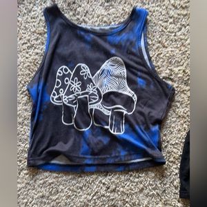 ROMWE Mushroom Tyedye Croptop